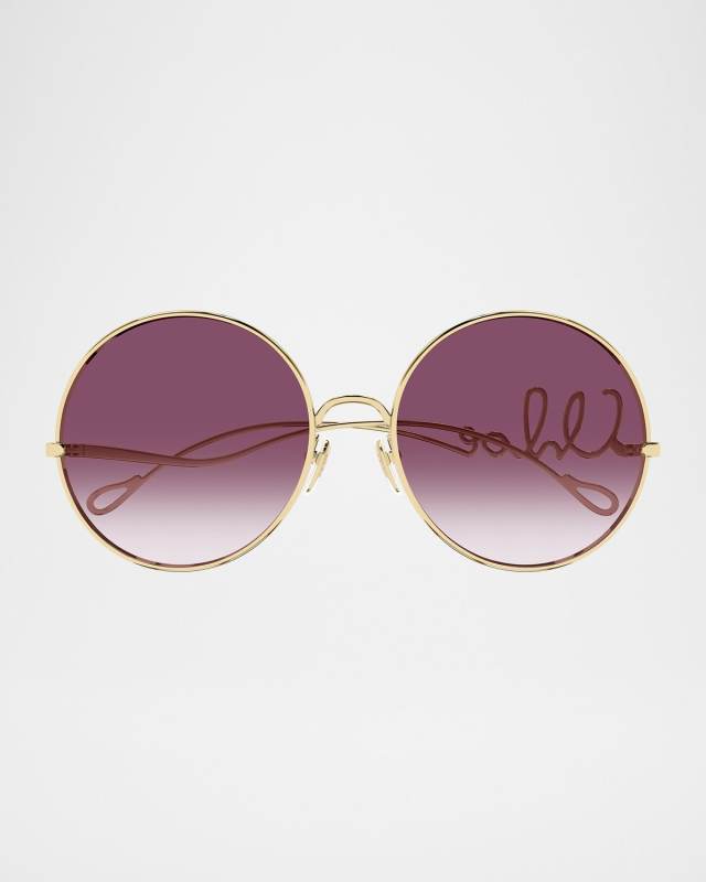 Chloe Iconic Round Metal Sunglasses